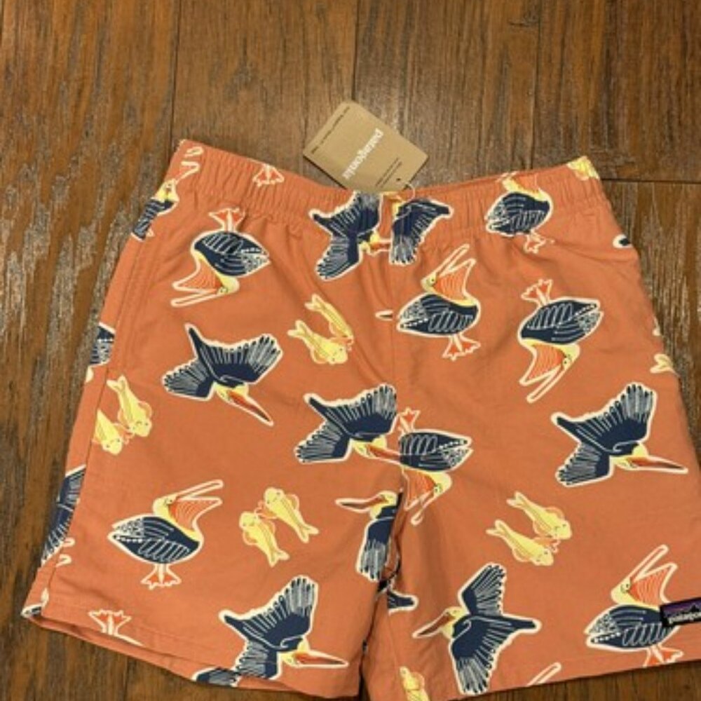 NWT Patagonia Youth Baggies Shorts- Amigos/ Sienna Clay - Picture 2 of 2